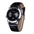 Men s Fashion Watches Sports PU Leather Band Date Automatic Mechanical Analog Wrist Watch Men Steampunk