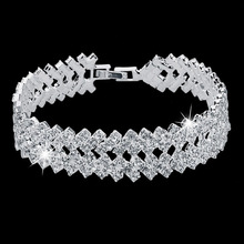 New Bayan Bileklik 2016 Women Bracelets Bracelet Pulseira Feminina Pulseras Mujer Crystal Jewelry Wide Love Brazaletes N003 Z5