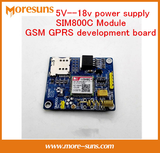Fast Free Ship Global availability 5V 18v power supply SIM800C Module SMS GSM GPRS bluetooth enabled