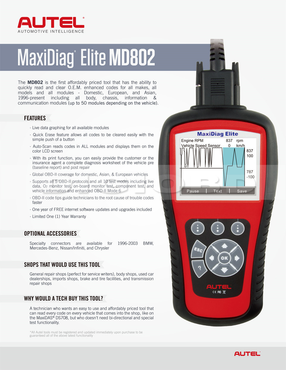 Autel Maxidiag Elite Md802