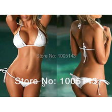 2015 summer new Hot sexy pure color women bikini set bandage swimsuit brazilian multi color victoria