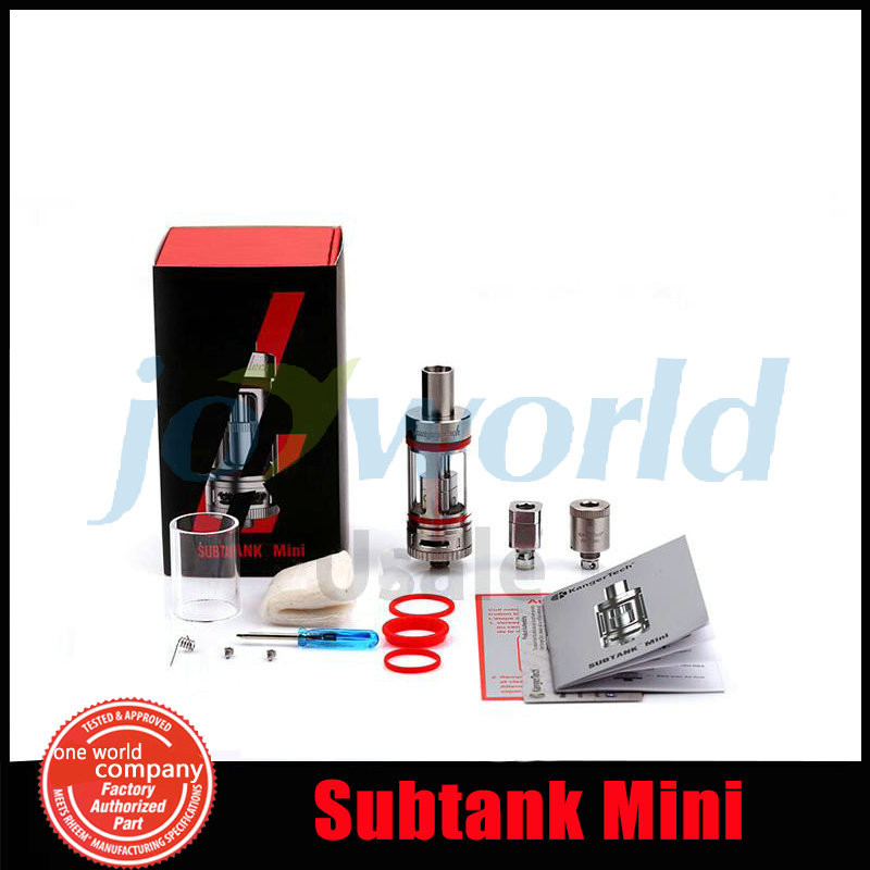 8 Kanger Subtank Mini With OCC Coil 0.5ohm 1.2ohm 4.5ML Kangertech Subtank Mini RBA Dual Coil Pyrex Glass E-Cig Atomizer