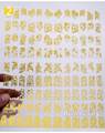 3d Gold Nail Stickers 108pcs sheet Metallic Nail Art Decoration Tools Flower Designs Fashion Manicure Nail