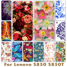 Красивый цветок дизайн окрашенные твердый переплет чехол для Lenovo S850 S850t чехол роуз цветы пиона фон телефон крышка