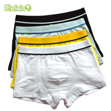 4 Pcs/lot High Quality Cotton Kids Boys Underwear Pure Color Shorts Panties For Baby Boys Boxer Children’s Teenager Underwear