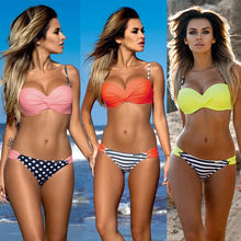 2016 Newest Sexy Women Bandage Bikini Set Push-up Padded Bra Swimsuit Bathing Suit Swimwear