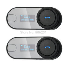 Free Shipping!2pcs X TCOM-SC W/Screen Bluetooth Motorcycle Motorbike Helmet 800M Intercom Headset