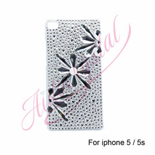 Aidocrystal luxury Rhinestone case for apple iphone 5s silver crystal cover mobile phone case by noble quality original i5 5 se