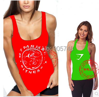 2015 New Women gymshark Gym Tank top T Shirt bodybuilding Clothes fitness sports leisure cotton vest