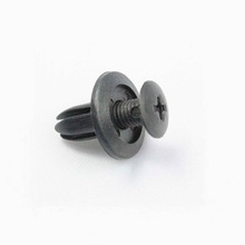 20PCS 6mm Hole Plastic Push Screw Rivet Panel Fixings Clips Black for Car Auto