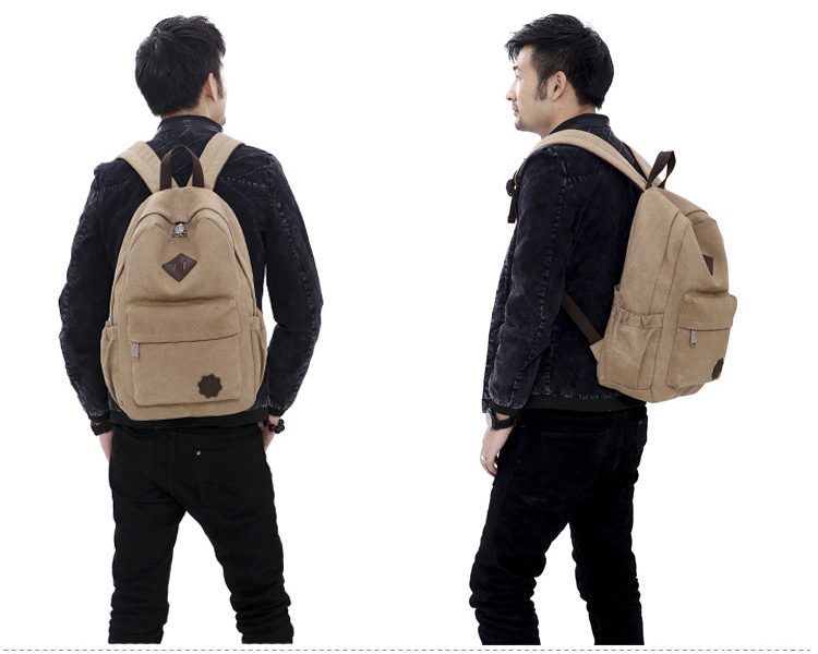 New Arrived Men s Swagger Bag Vintage Canvas Backpack Rucksack Laptop Shoulder Bag Men Travel Bags