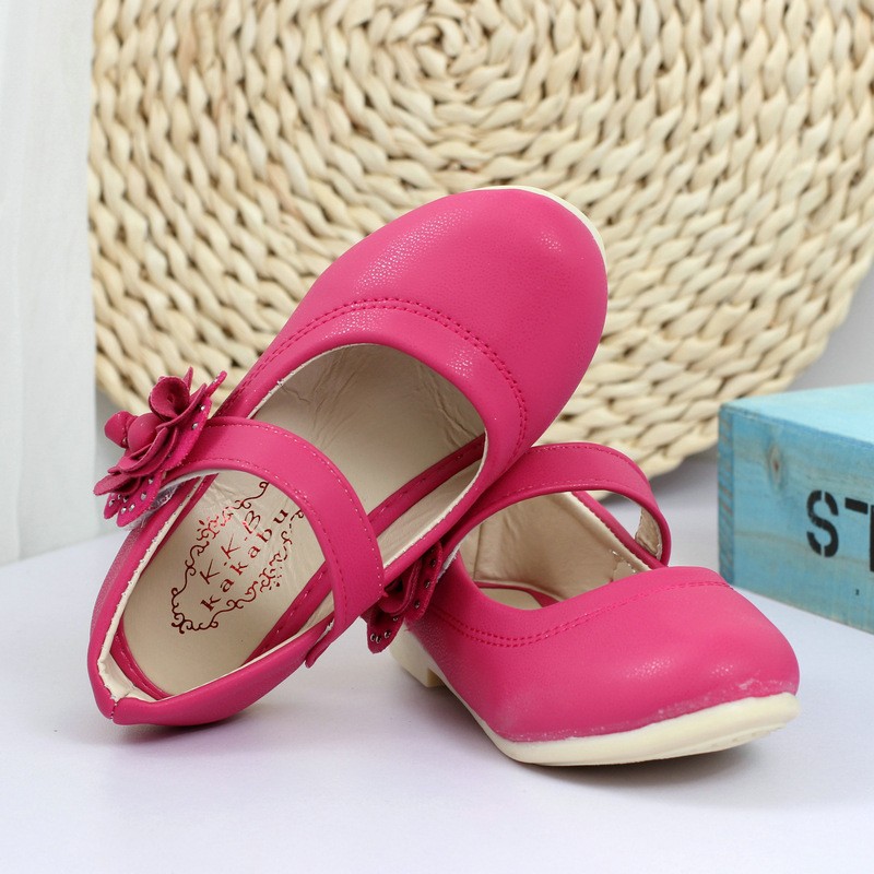 girl leather flower shoes (8)