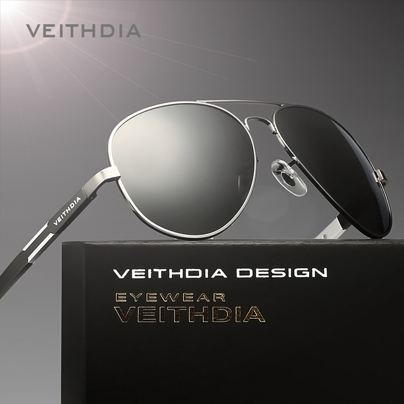Veithdia Aluminum Magnesium Happy Freedom Sunglasses 4 Colors Polarized Men Sunglass Accessories Oculos De Sol Feminino