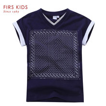 FIRS KIDS Boys clothing shirt for boy 2016 new fashion high quality print summer tops short sleeve t-shirts for boys