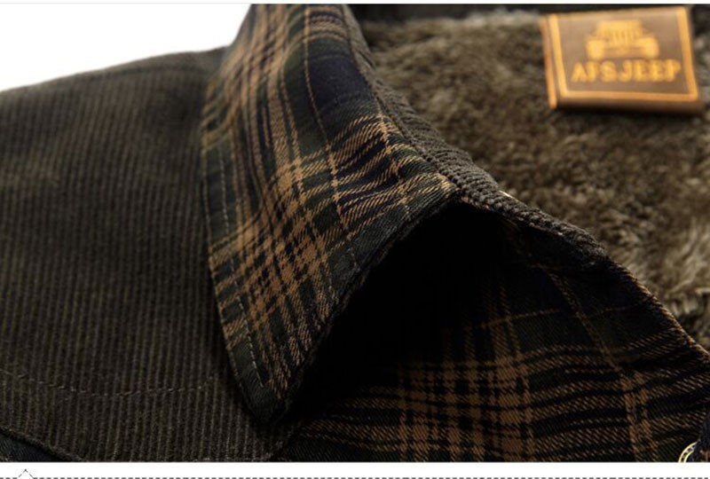2015 New Winter Men\'s Slim Fit Warm Shirt Cotton Plus Size Thicken Fleece Dress Shirt Men\'s Casual Plaid Long-Sleeve Shirt M~3XL (13)