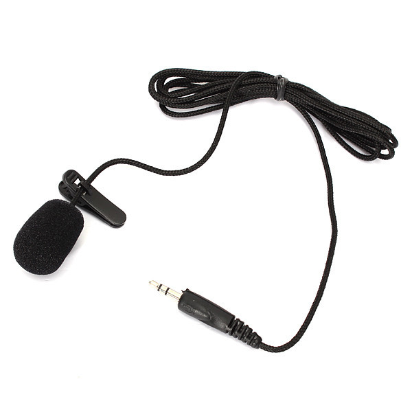 3 5mm Active Clip Mic Microphone 195cm for Sports Camera for GoPro HD Hero 1 2