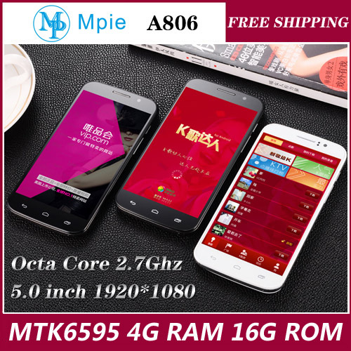 Original Smartphone MPIE A806 MTK6595 Octa Core 5 0 1080P 4GB RAM 16GB ROM Dual Sim