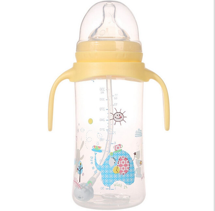 330ml Cartoon Silicone Baby Feeding Nursing Bottle Accessories Eating Milk Bottle Nuk Nipple Sippy Cup Children Kids Feeder (12)