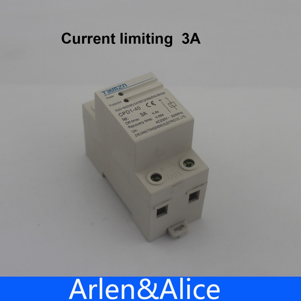 3A  230V 50/60HZ 690W Household Din rail automatic recovery reconnect Current limiting protective device protector