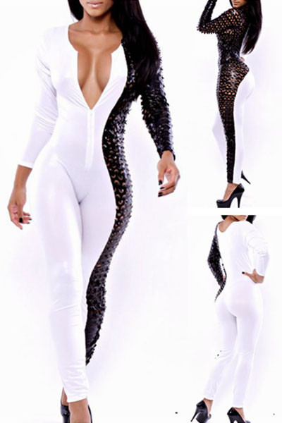 Leatherette-Fishnet-Patchwork-Black-White-Jumpsuit-LC6885-1