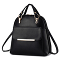 Fashion New Three purpose Bag Women Solid Color Plain Backpack Korean Style Concise Hand held Bag