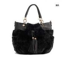 2014 autumn and winter rabbit fur bag women s handbag quality women s tassel handbag cross