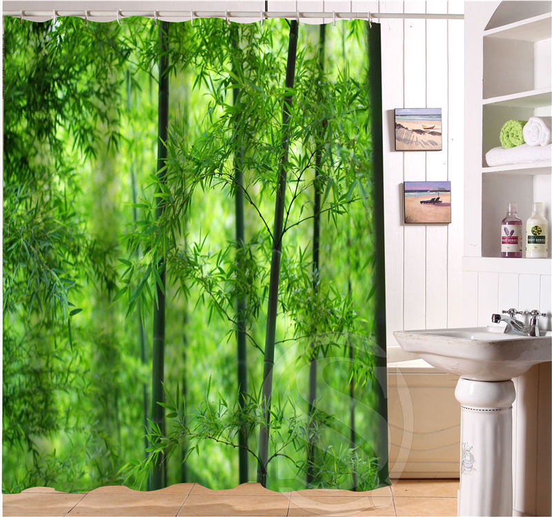 Free Shipping Bamboo Custom Shower Curtain MORE SIZE Waterproof Fabric Shower Curtain for Bathroom SQ0427-LQ07 Free Shipping Bamboo Custom Shower Curtain MORE SIZE Waterproof Fabric Shower Curtain for Bathroom SQ0427-LQ07