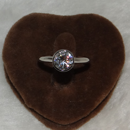 Affordable bezel set engagement rings