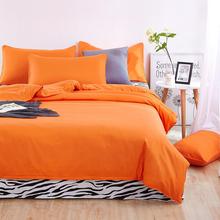 Home Textiles,orange+zebra lines style bedding sets 3/4Pcs of duvet cover bed sheet pillowcase King queen full twin size