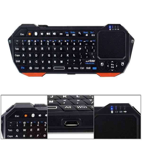Black Mini Portable Wireless Keyboard Bluetooth (10)
