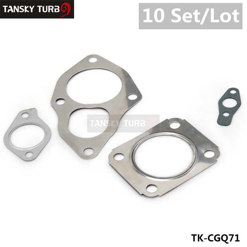 TANSKY for Mitsubishi TD04 TD05 TURBO GASKET SET Outlet Inlet Oil Drain 4pcs 10pcs Turbo Gasket