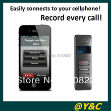 Hot selling! 8GB Bluetooth voice recorder with metal Shell VOSVOR system call phone recording free china post