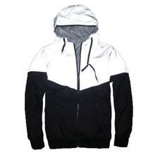 2016 Men Jacket Spring Patchwork Reflective 3m Jacket Sport Hip Hop Outdoor Zipper Waterproof Windbreaker Men Coat Trend 4008