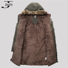M 3XL X Long Fleece Hat Winter parkas Men Zipper Warm Winter Coat Men Solid Casual
