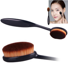 Pro Oval Women Face Powder Foundation Eye Shadow Blusher Soft Toothbrush Shape Curve Brushes Foundation Cosmetic Makeup Tools