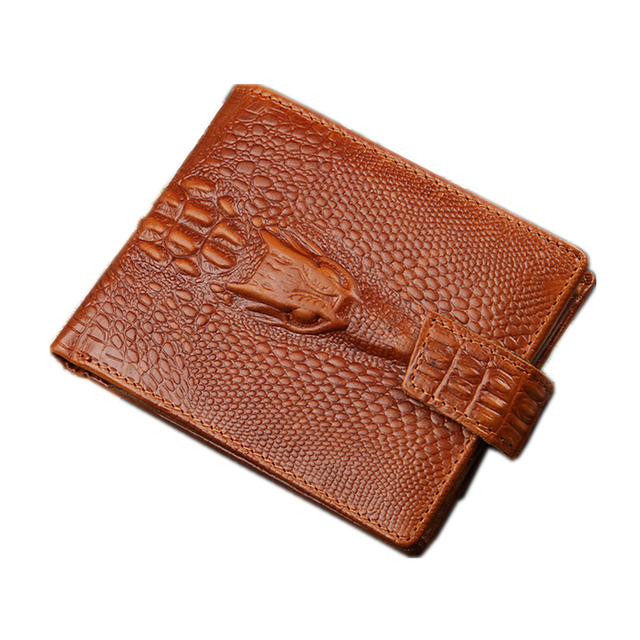 2016 Crocodile pattern genuine leather wallet men wallets famous brand wallet male coin purse ...