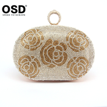 2016 Finger Ring Rhinestone Clutch Women Bags Evening Bags Crystal Diamond Feast Bags High Quality Girls Shoulder Bag JM08-F