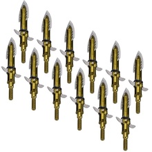 6 pcs lot Durable Steel Blade Tip Arrowheads for Archery Fiberglass Carbon Arrows and Hunting Bow