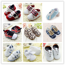 Hot Infant Toddler Leather Crib Shoes Lace Up Stripe Sneaker Baby Prewalker New