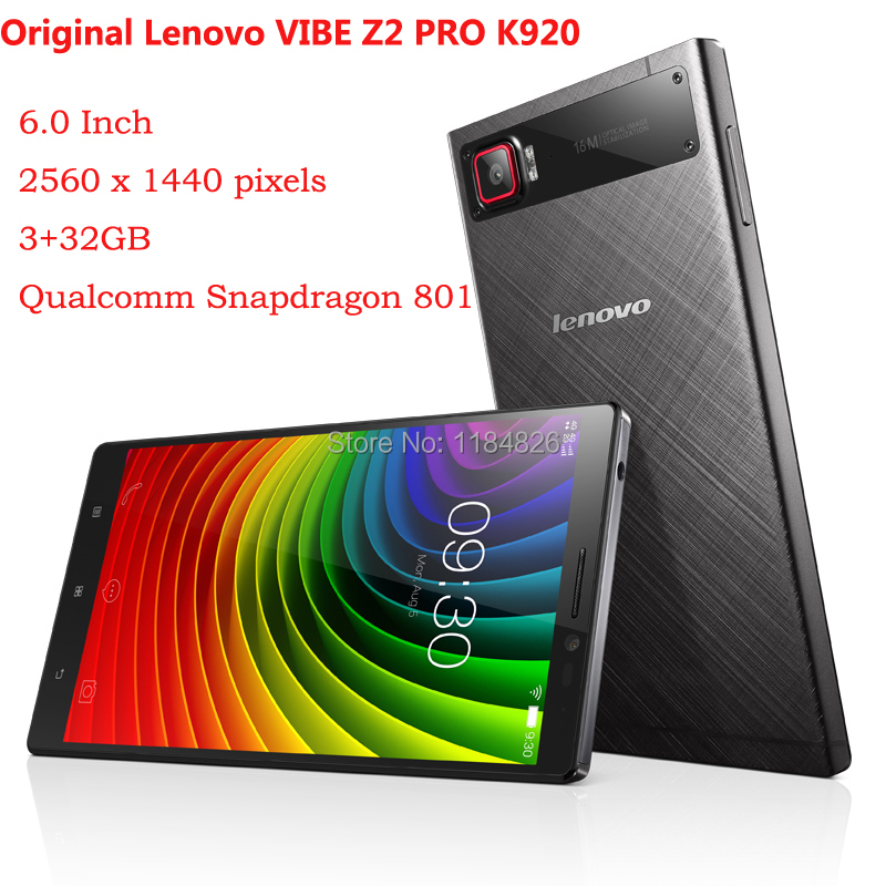 Original Lenovo K920 VIBE Z2 Pro Smartphone 3GB 32GB 4G LTE Cell Phone Quad Core 6