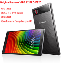 Original Lenovo K920 VIBE Z2 Pro Smartphone 3GB 32GB 4G LTE Cell Phone Quad Core 6.0 Inch LTPS-2K Screen 4000mAh Battery
