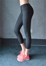 Sexy High Elastic Sports Pants Women Exercise Cropped Zipper Close Fitting Fitness Outdoor Sport Trousers Legins