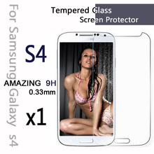 2014 New For Samsung Galaxy s4 0.33mm Tempered Glass Screen Protector i9500 SIV Premium protective film 1PCS Free Shipping