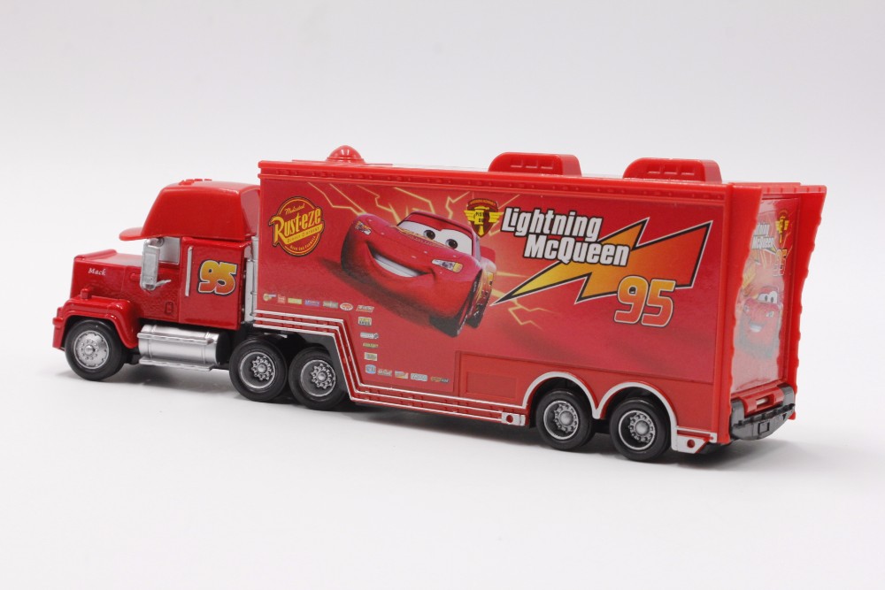 2PCS Kinderauto Spielzeug Set 1:55 Mini Truck Toy Mack NO.95 McQueen Model DE 