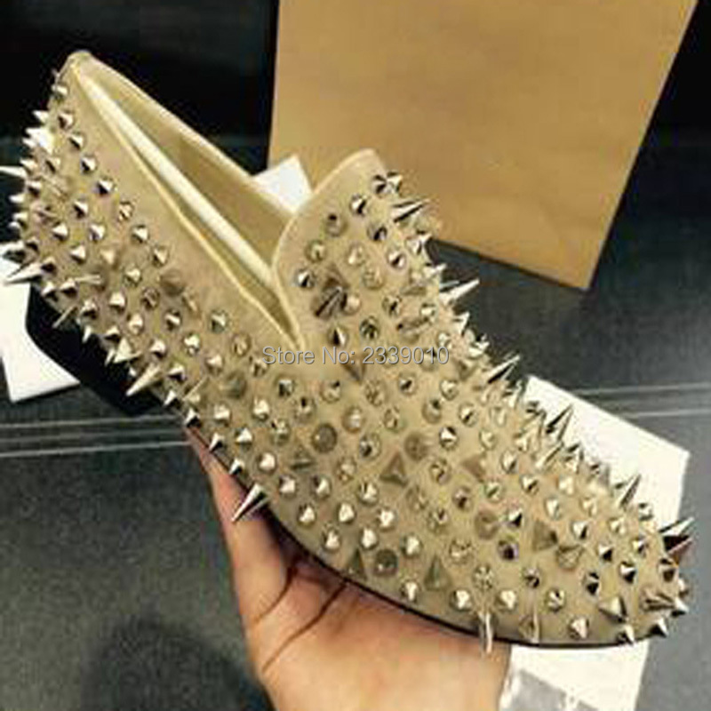 gold spiked loafers mens, christian louboutin copy