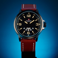 Top Brand Luxury Fashion Business Quartz watch Men Sports Watches Military Watches Men Corium Leather Strap