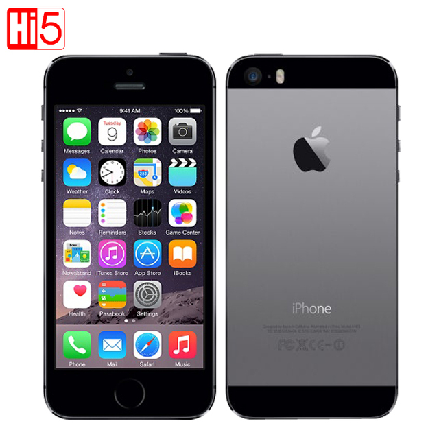 Оригинальный Apple iphone 5s Мобильный Телефон Factory Unlocked IOS Touch ID 4.0 16 ГБ/32 ГБ/64 ГБ ROM WCDMA WiFi GPS 8MP смартфон