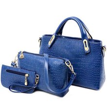 HOT !!! 3 pcs Women Handbag PU Leather Bag 3 pieces Shoulder Bags Lady hand bag Fashion Messenger women Bags