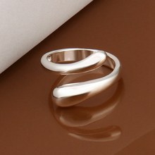 New Listing 925 silver rings fashion jewelry Free shipping teardrop-shaped opening ring
