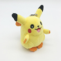 1pcs 8cm Cartoon Pikachu Keychain Kids Kawaii Pikachu Plush Toys Pendant Doll with Key Ring Baby